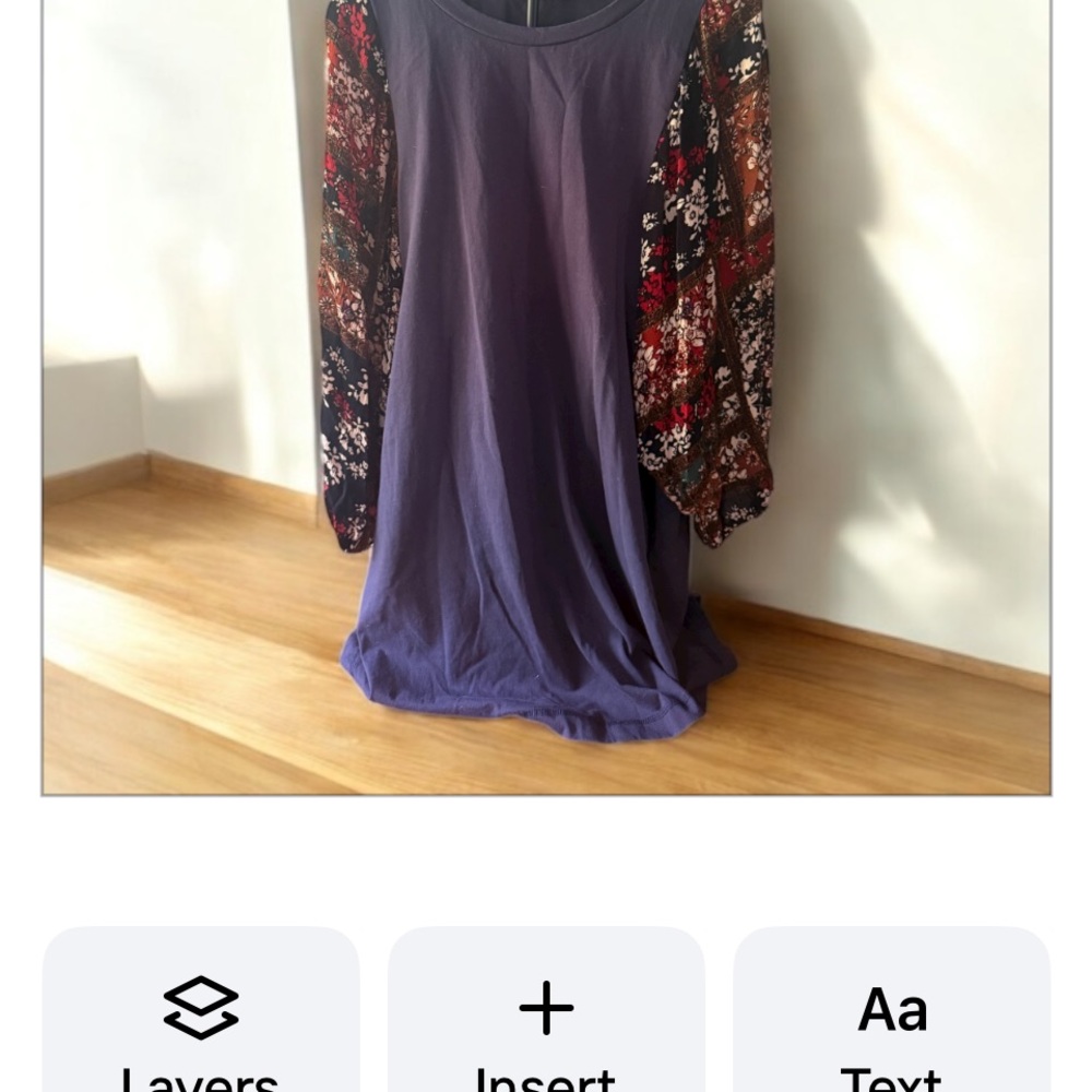 Chic Long Sleeve Dress with Floral Accents